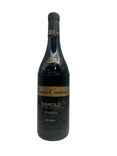 Bottle of Barolo Franco Conterno 2016 red wine