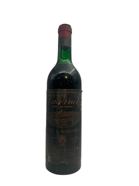 Bottle of Cabernet Tenuta S Margherita 1975 with label