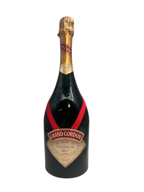 Grand Cordon Mumm 1985 champagne bottle