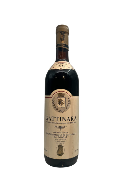 Bottle of Gattinara 1981 wine from Cantina Sociale Di Gattinara