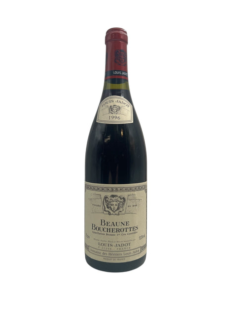 Bottle of Beaune Boucherotte's Louis Jadot 1996 red wine