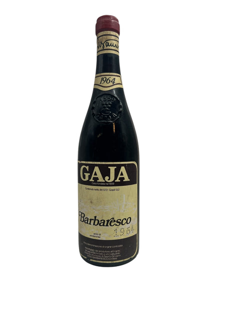Bottle of Barbaresco Gaja 1964 red wine
