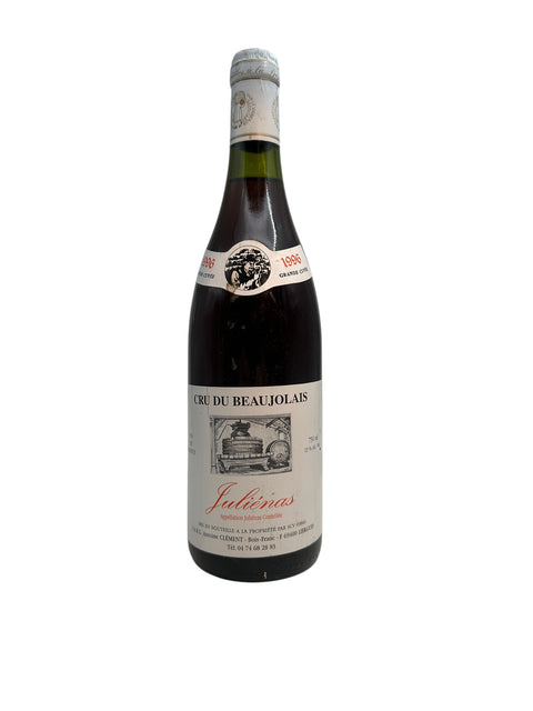Bottle of Juliénas Antoine Clément 1996 red wine from Beaujolais