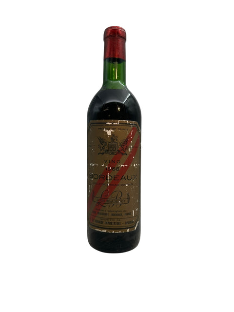 Bottle of Louis Beaussigot Bordeaux red wine from 1966