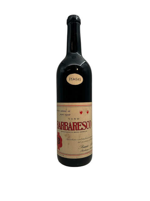Barbaresco wine bottle from 1966 with label from Produttori del Barbaresco.