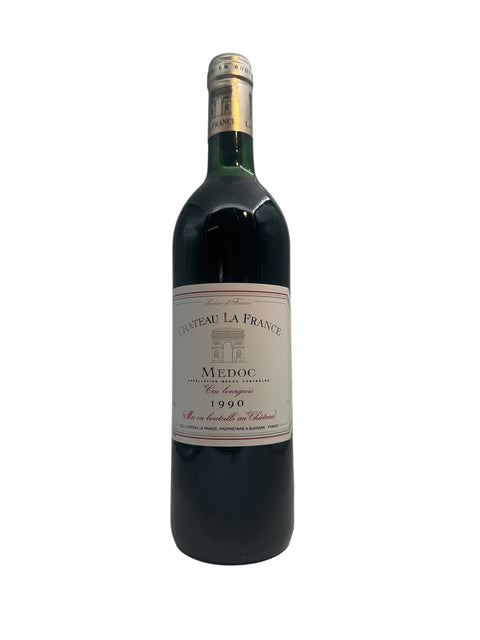 Flaske af Château La France Médoc rødvin årgang 1990