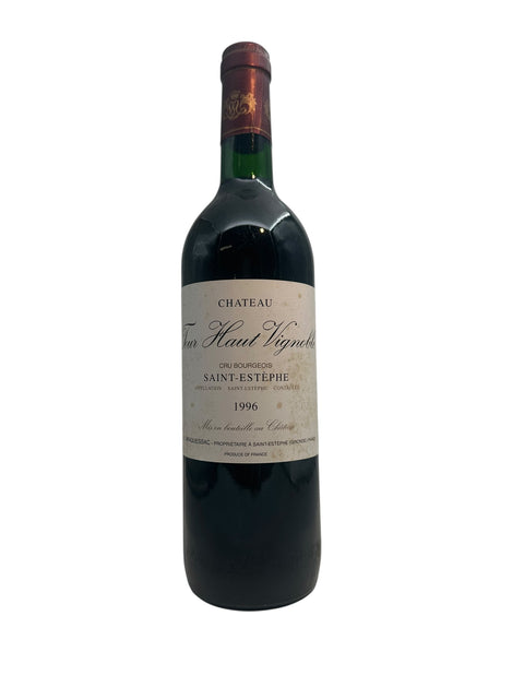 Flaske af Tour Haut Vignoble rødvin fra 1996