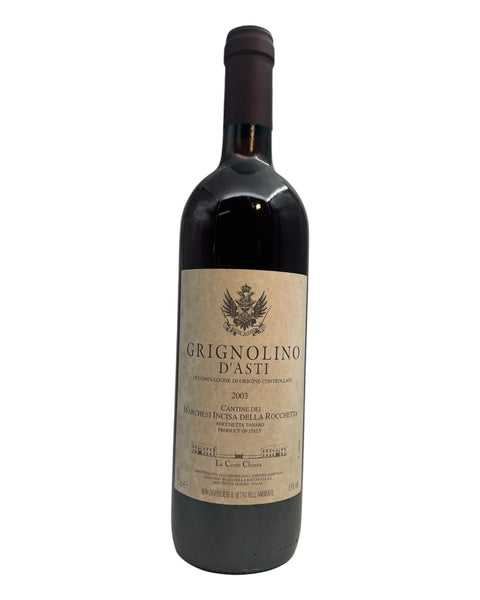 Flaske af Grignolino d'Asti 2003 fra Marchesi Incisa della Rocchetta