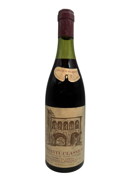 Flaske af Chianti Classico Podere La Cappella 1979 rødvin