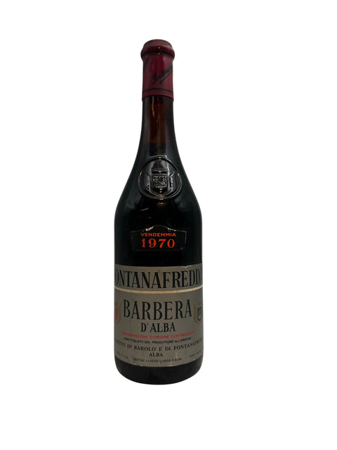 Barbera d'Alba Fontanafredda 1970 flaske