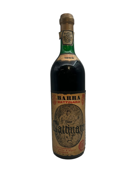 Flaske af Gattinara Barra 1968 rødvin