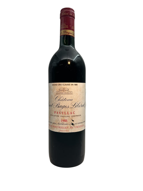 Flaske af Pauillac Château Haut-Bages Libéral 1988 rødvin