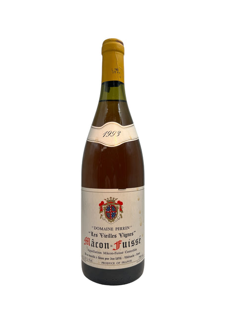 Flaske af Mâcon-Fuissé Domaine Perrin 1993 hvidvin