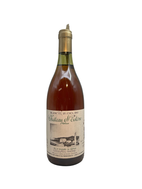 Flaske af Blanc de Blancs Château St. Estève 1983 hvidvin