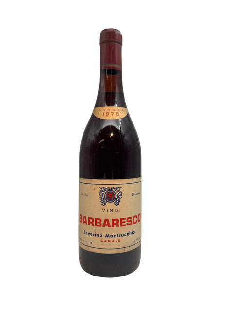 Flaska Barbaresco Severino Montrucchio 1976 rött vin