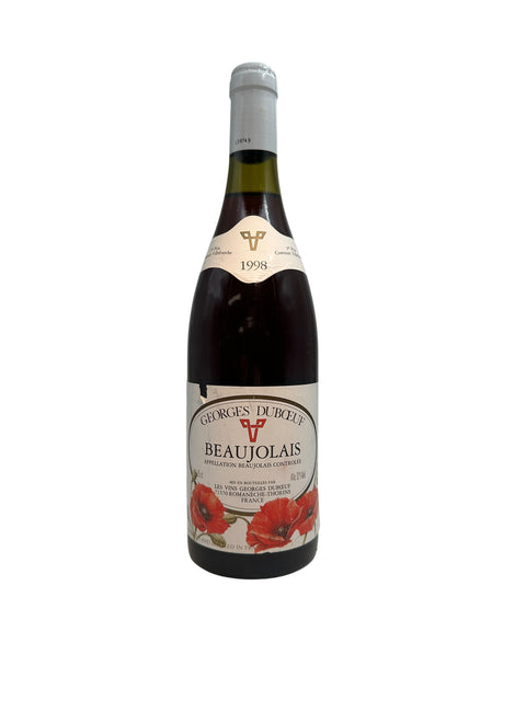 En flaska Beaujolais Georges Duboeuf årgång 1998