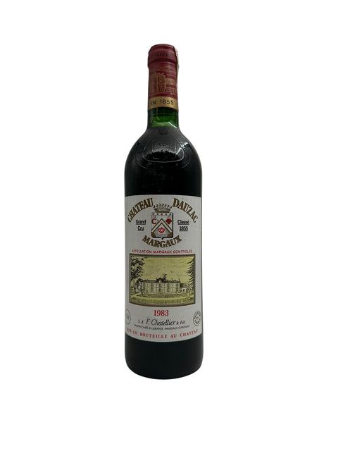 Bottle of Chateau Dauzac 1983 red wine from Margaux