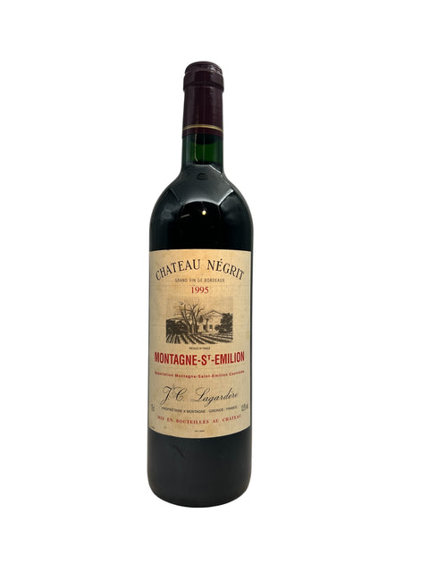 Flaske af Chateau Négrit Montagne-St-Emilion 1995 rødvin
