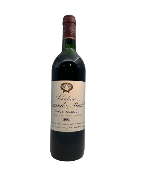 Flasche Rotwein Château Sociando-Mallet 1992 aus Haut-Médoc