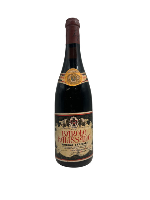 Flasche Rotwein Barolo Luigi Calissano 1966