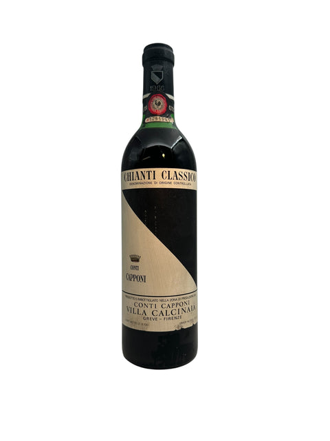 Flasche Chianti Classico Conti Capponi Rotwein Jahrgang 1966