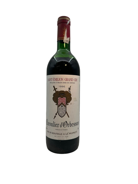 Flaska Chevalier d'Orbesson Saint-Émilion Grand Cru 1986