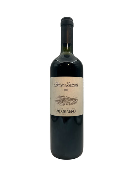 Bottle of Bricco Battista Accornero 2004 red wine