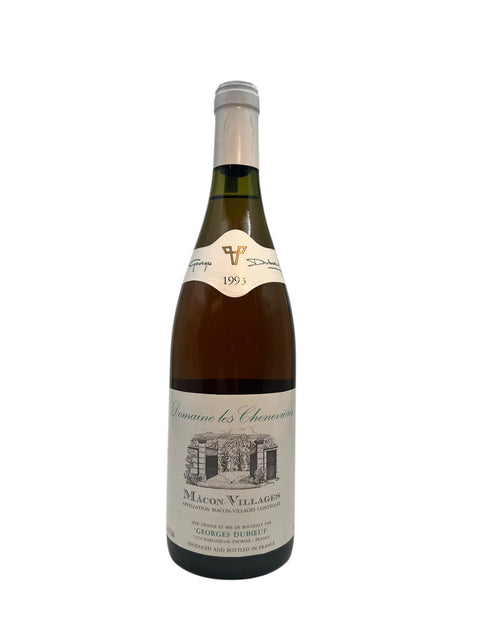 Bottle of Domaine les Chenevières white wine from 1993