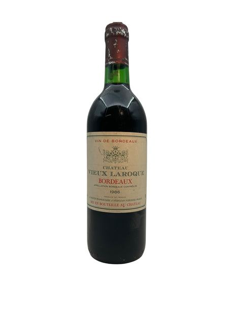 Bouteille de vin rouge Vieux Laroque Château 1986
