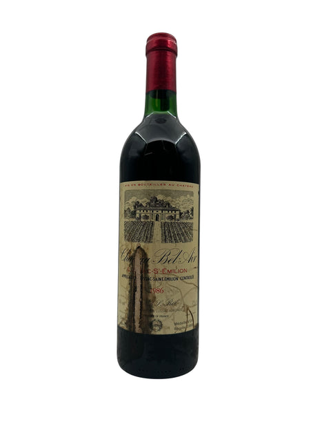 Bouteille de vin rouge Château Bel-Air Lussac 1986