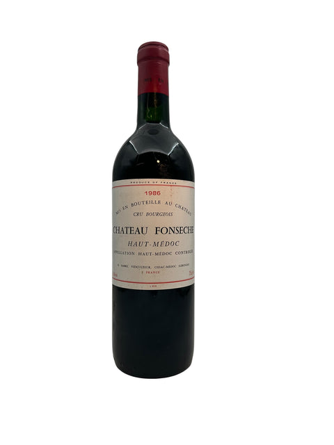 Bouteille de vin rouge Haut-Médoc Château Fonseche 1986