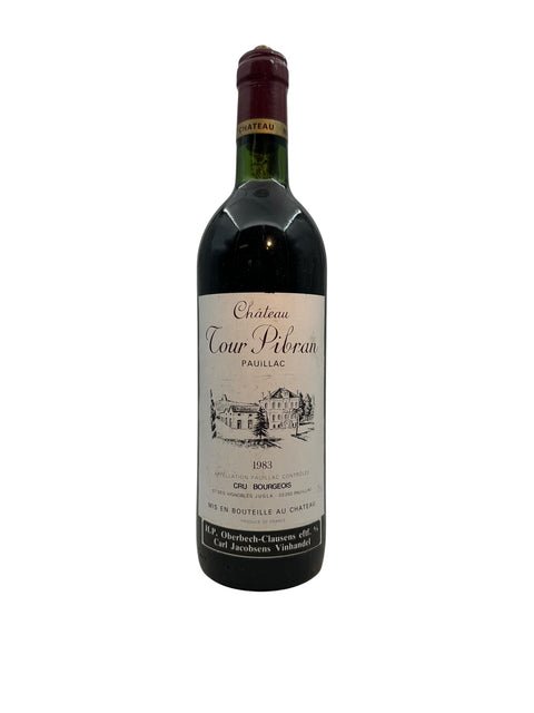 Bottle of Tour Pibran Château 1983 red wine from Pauillac