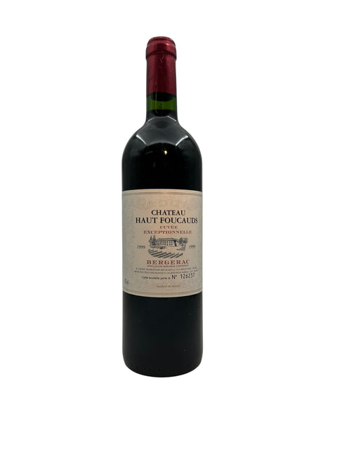 Bottle of Cuvée Exceptionnelle Château Haut Foucaud's 1999 red wine