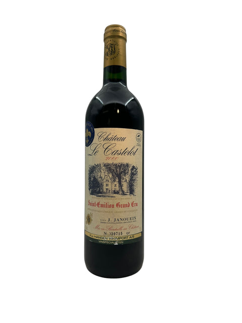 Bottle of Château Le Castelet 2000 red wine