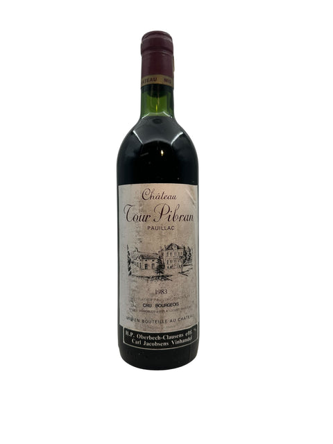 Bottle of Château Tour Pibran 1983 red wine from Pauillac