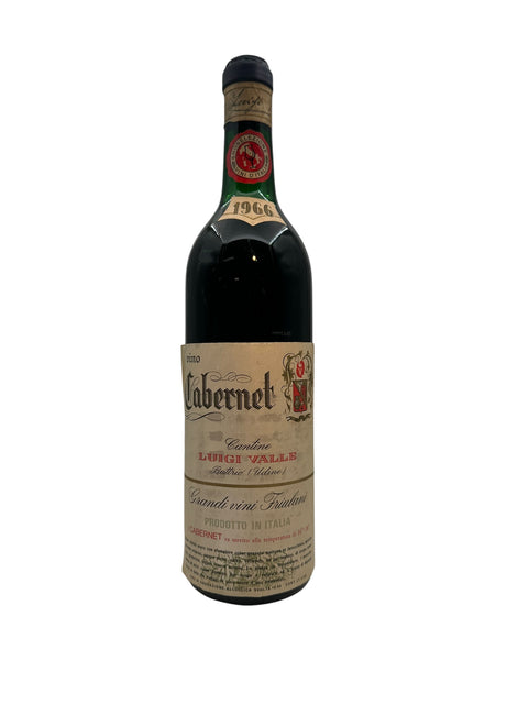 1966 Cabernet Luigi Valle rødvin flaske