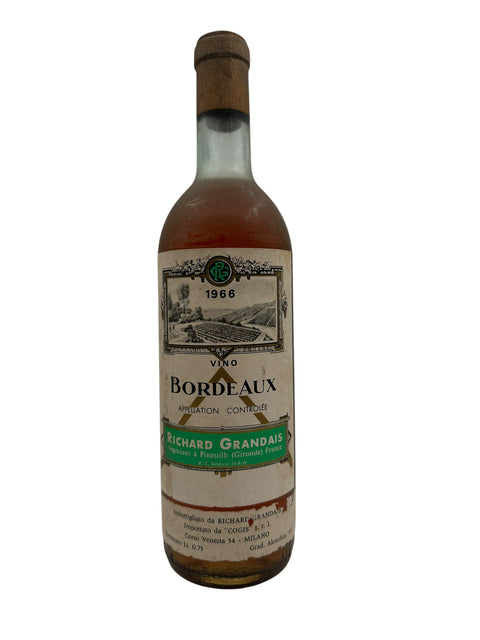 Bordeaux 1966 Richard Grandais flaske