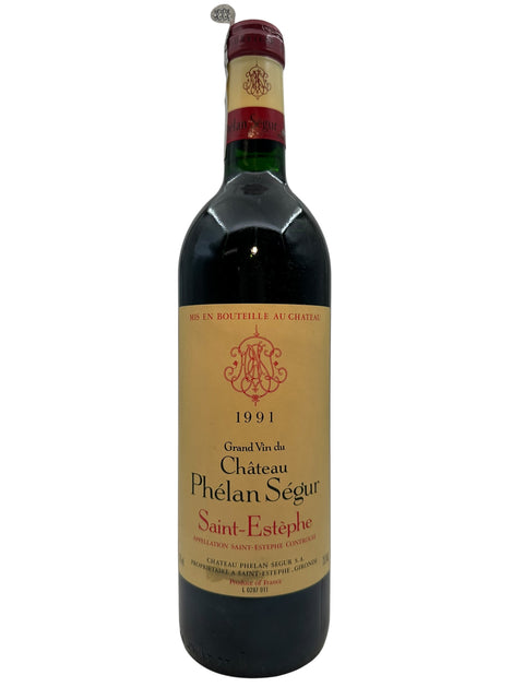 Flaske af Saint-Estèphe Château Phélan Ségur 1991 rødvin