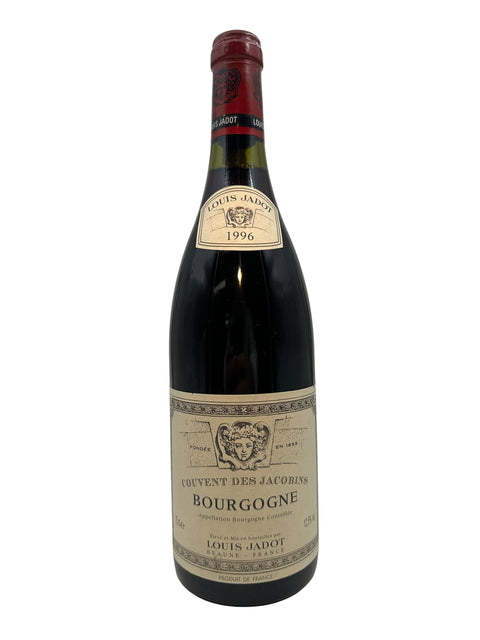 Flaske med Bourgogne Louis Jadot rødvin fra 1996