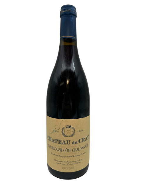 En flaske Bourgogne Côte Chalonnaise 1996 fra Chateau du Cray
