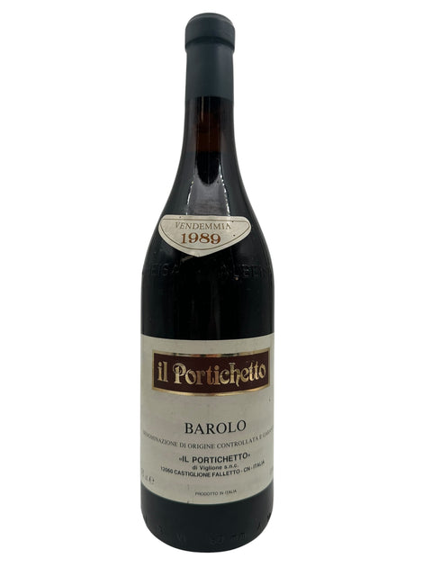 Flaske af Barolo Il Portichetto 1989 rødvin