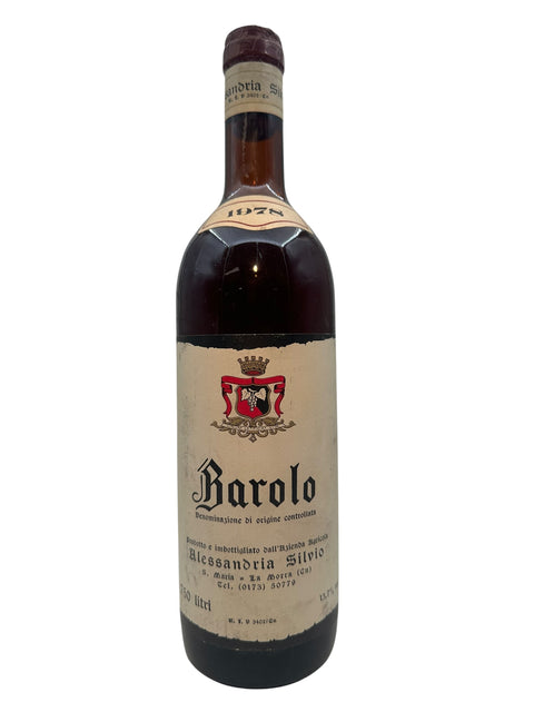 Barolo Alessandria Silvio 1978 flaske