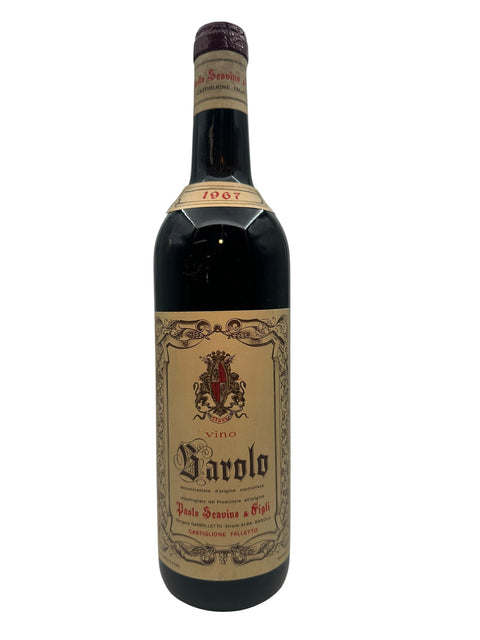 Barolo Paolo Scavino 1967 flaske med etiket