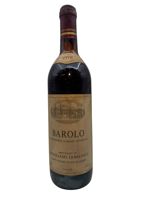 Flaske af Barolo rødvin Savigliano Domenico 1978