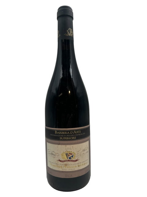 Bottle of Barbera d'Asti Vinchio Vaglio 2002 red wine