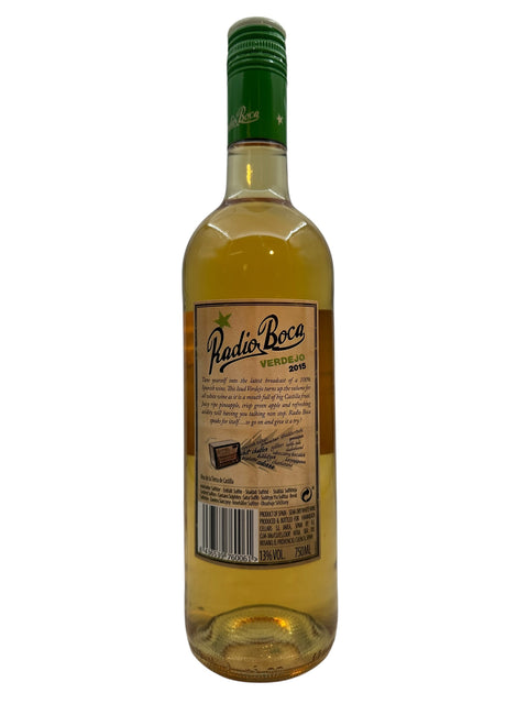 Flaske af Radio Boca Verdejo 2015 hvidvin