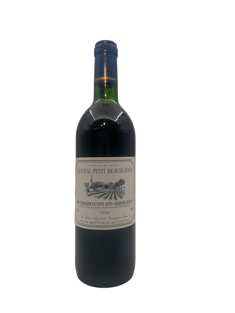 Flaska Chateau Petit Beausejour Puisseguin St-Emilion från 1990