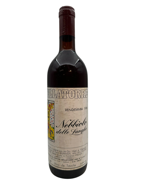 Flaske af Nebbiolo delle Langhe rødvin fra 1986