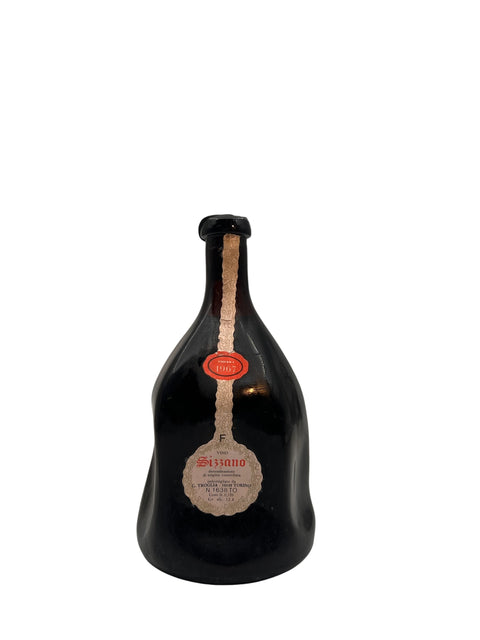 Bottle of Sizzano red wine from Troglia vintage 1967