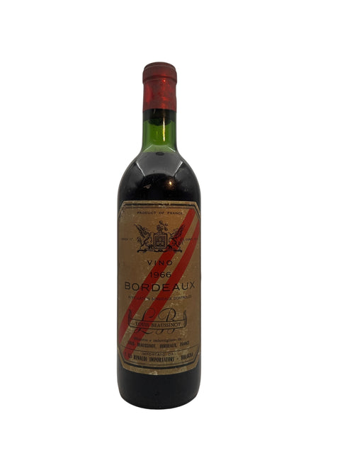 Flasche Bordeaux Louis Beaussinot 1966 mit Etikett